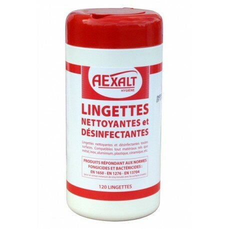 LINGETTES désinfectantes Bactericide BTE 120