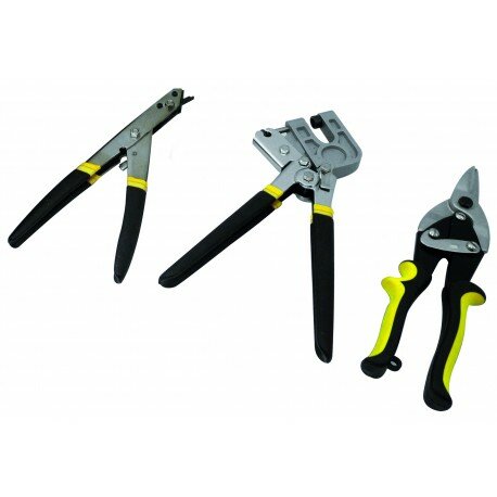 Kit du plaquiste:cisaille/grignoteuse/sertisseuse