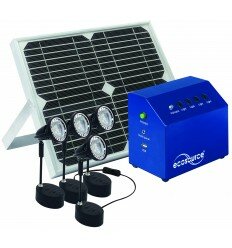 Ecosource Medium Station d'éclairage, de recharge USB solaire 
