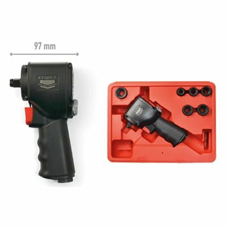 Clé à choc pneumatique ultra courte en coffret UT8123